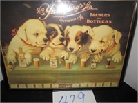 FRAMED YUENGLING DRINKING DOG POSTER