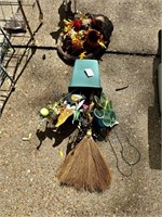 Garden Stakes & Fall Wreath