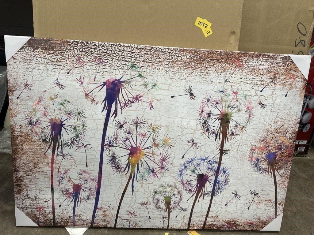 New 24x36in. Dandelion Canvas Wall Art