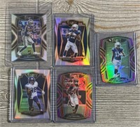 (5) Rare Die Cut/Silver NFL Rookie Cards