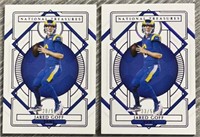 (2) Jared Goff Low Number National Treasure Cards