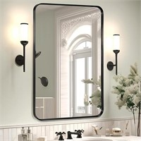 Minuover Wall Mount Mirror For Bathroom, Brushed