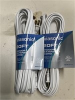 lot of (2) viasonic 20ft indoor extension cord