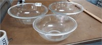 (3) GLASS BOWLS