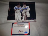 8x10 PHOTO W CERT - WILLIAMS & DIMAGGIO