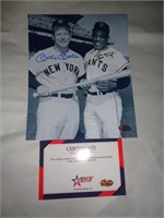 8x10 PHOTO W CERT - MANTLE & MAYS