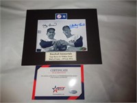 8x10 PHOTO W CERT - BERRA & FORD