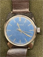 VINTAGE BUTCHERER WATCH ON LEATHER STRAP (WEAR TO