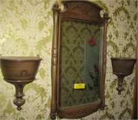Mirror and 2 Wall Sconces