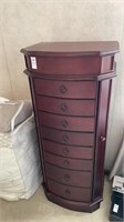 Jewelry cabinet with mirror - 8 drawers & 2 sides