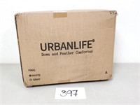 New King Urbanlife Down & Feather White Comforter