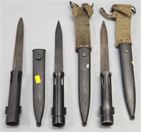 Bayonet Fighting Knives & Sheaths Military Lot