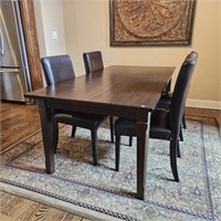 Ikea Wood Markor Dining Table & Hendriksdal Chairs