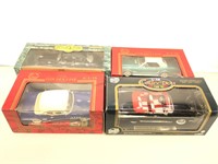 4 Die cast cars, scale 1:18