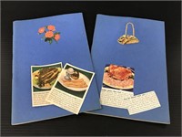 Pair of vintage 1950s blank recipe booklets