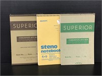 Lot of 3 vintage stenographers notebooks