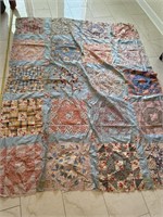 Handmade quilt top unfinished 86” x 65” inch will