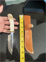Custom Made Stag Handle Hunting Knife