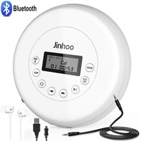 WFF8794  Jinhoo CD Player, White Bluetooth LCD Dis