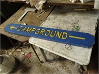 Wooden Campground Sign – 50x7 – Double Sided