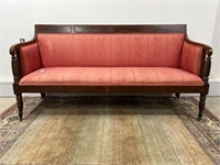 Beautiful Period High Style Sheraton Sofa 71"L
