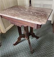 Marble top Walnut table