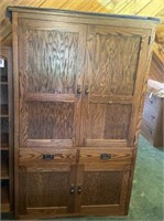 Oak armoire with Dove Tail Drawers