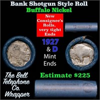 Buffalo Nickel Shotgun Roll in Old Bank Style 'Bel