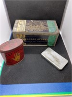 Vintage tobacco tins one full