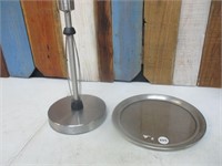 Metal Lamp and Platter