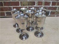Lot of 9 Silverplated Goblets