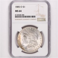 1885-O Morgan Dollar NGC MS64