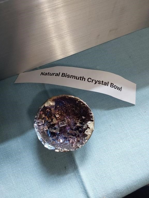 Natural Bismuth Crystal Bowl
