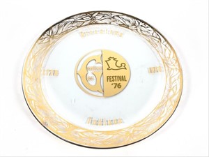 Greentown Glass 1976 Festival Plate
