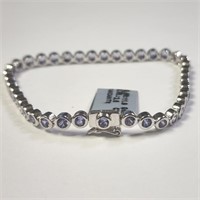 $1580 Silver Tanzanite 7.5"(3.6ct) Bracelet