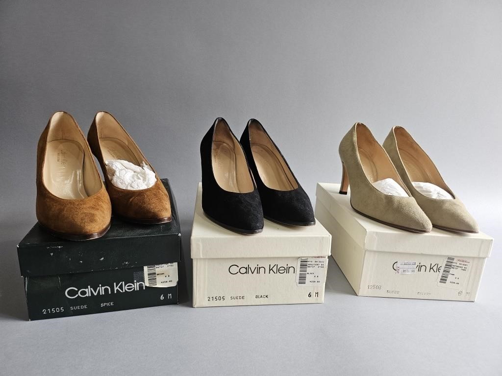 3 Pairs of Calvin Klein Suede Shoes