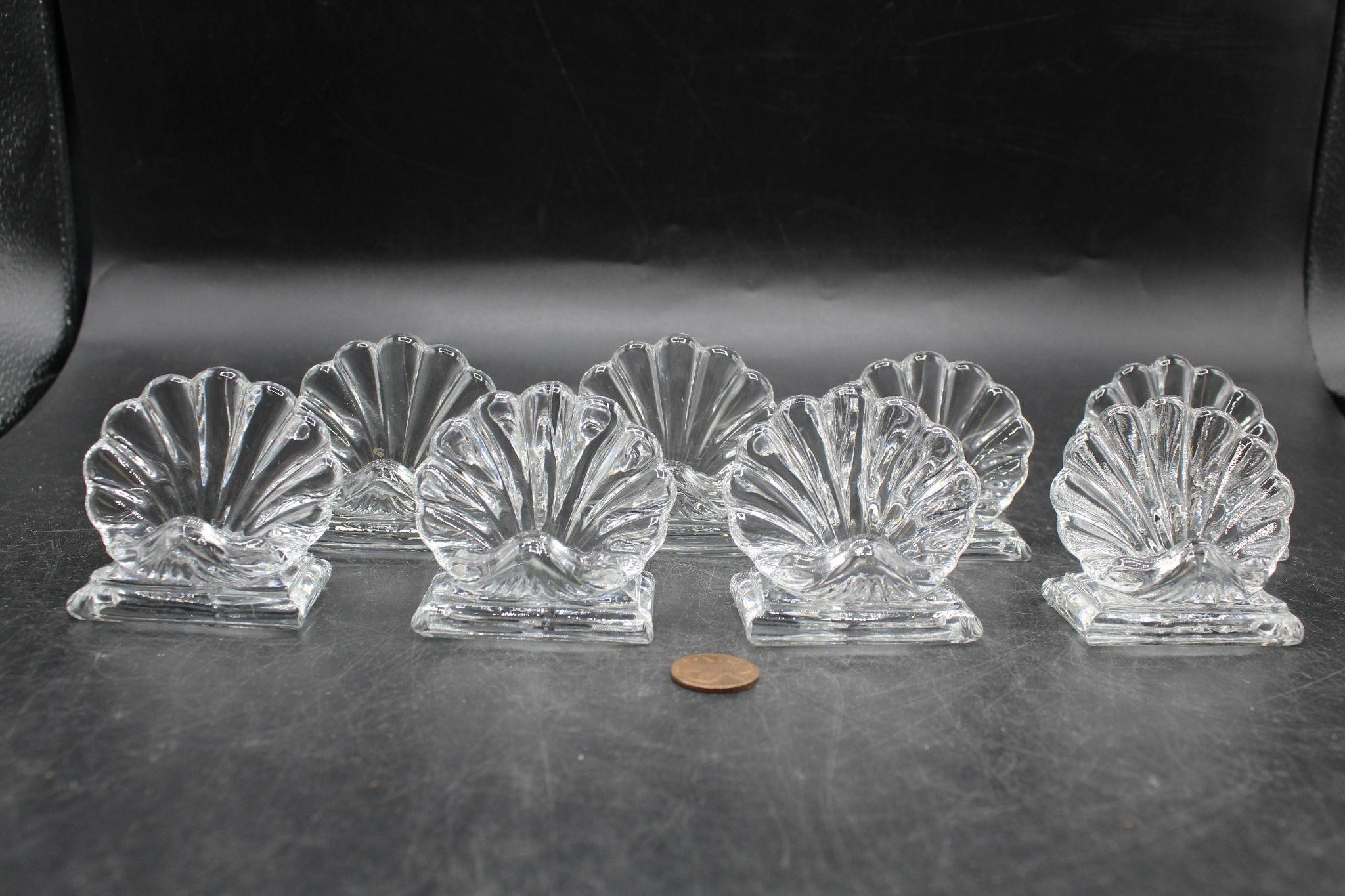 Baccarat Crystal "Bambous Shell" Place Holders