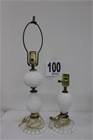 (2) Milk Glass Lamps