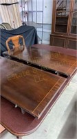 Baker 1980 Rust & Martin dining table w/ two 20”