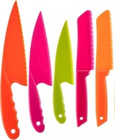 5 Pieces Kid Plastic Kitchen Knife Set
