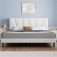 UPHOLSTERED PLATFORM 6905 TWIN OFF WHITE