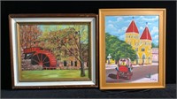 2 Original Signed Paintings in Frames