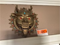 Mahakala Tibetan Brass Mask