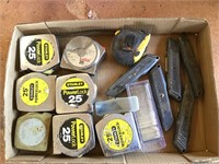 Tape measures, knives, blades