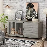 Dog House Furniture Storage Cabinet BROWN