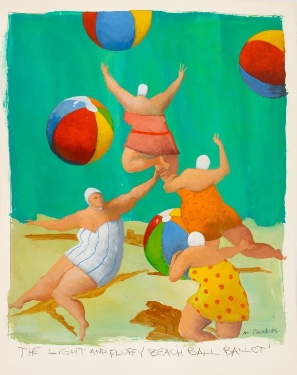Michael Paraskevas "Beach Ball Ballet" Acrylic