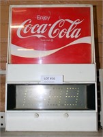 PLASTIC ELECTRIC LIGHTED COCA-COLA CLOCK