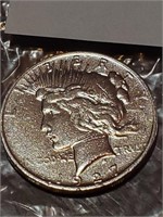 1927 D Peace US silver dollar Denver mint