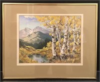 FRAMED SIGNED NUMBERED LAYMOND BYXBE ASPENS