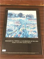 1993 Missouri fall festival framed print